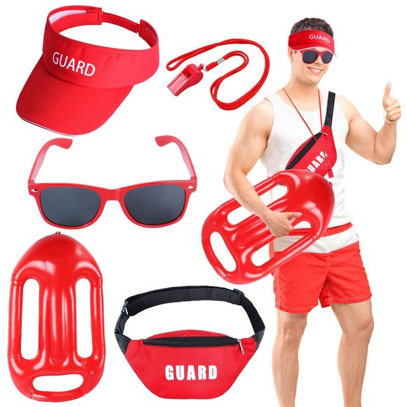 5 Pieces Halloween Guard Costume Accessoriess Set-red Guard Sun Visor,fanny💝 - Picture 1 of 6